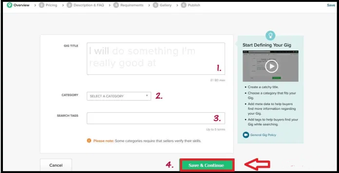 How to create a GIG on Fiverr img 3