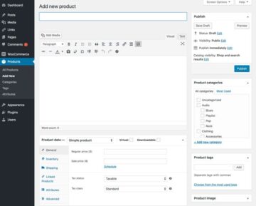 add new products in woocommerce