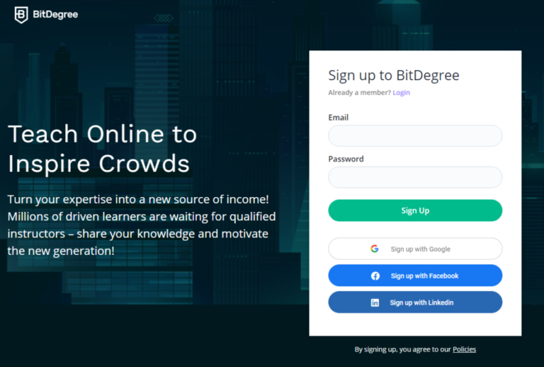 BitDegree - Become an instructor