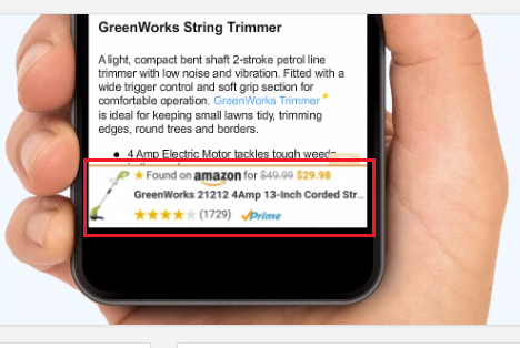 Amazon Affiliate Mobile popover